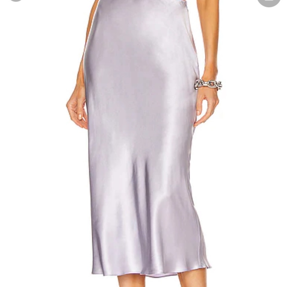 Sablyn Lilac Satin Miranda Skirt + Sweater Set